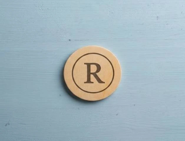 registered trademark symbol R minimal background concept